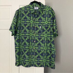 VB Rags Volleyball Men’s button up Yo Puerto Rico loud print shorts sleeve L